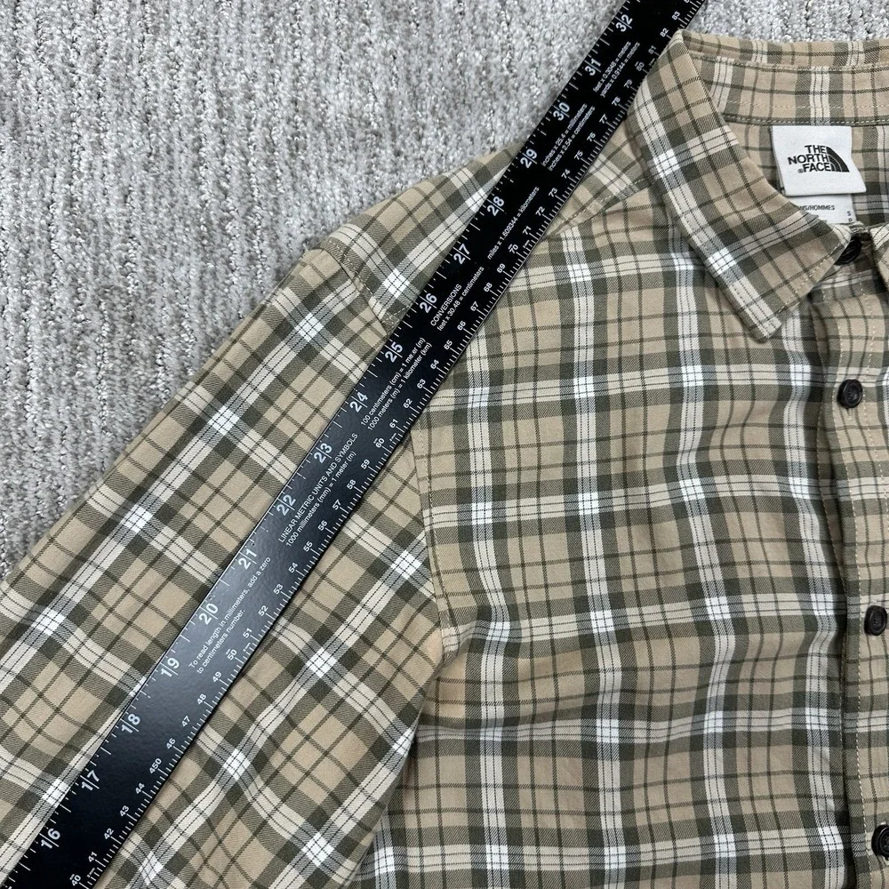 The North Face Mens Small Button Down Shirt Plaid Long Sleeve Casual‎ Hiking
